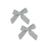 2 Pack Hair Bow (Slate Gray)