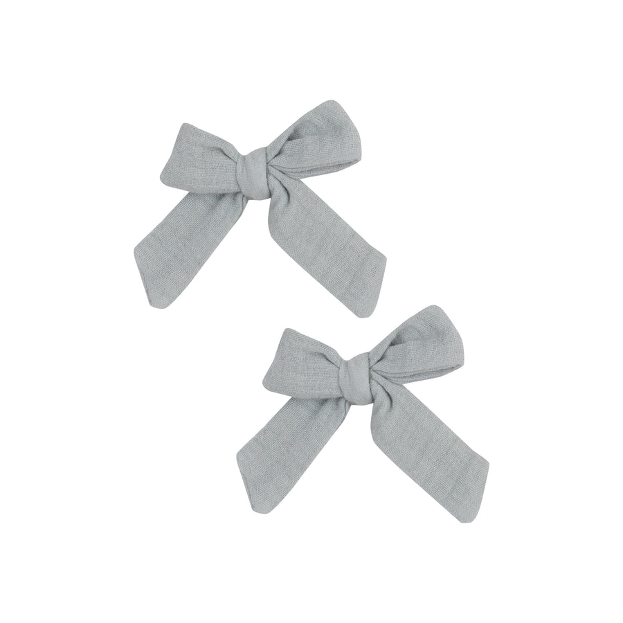 2 Pack Hair Bow (Slate Gray)