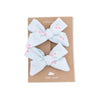 2 Pack Bow Clips (Tiny Cherry Stripe)