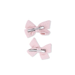 2 Pack Bow Clips (Solid Muslin Lotus)