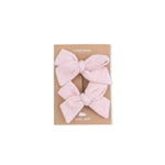 2 Pack Bow Clips (Solid Muslin Lotus)