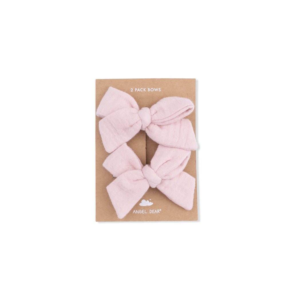 2 Pack Bow Clips (Solid Muslin Lotus)