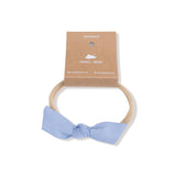 Bow with Nylon Headband (Soft Chambray)