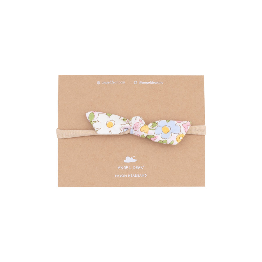 Bow with Nylon Headband (Bubbly Baby Calico)