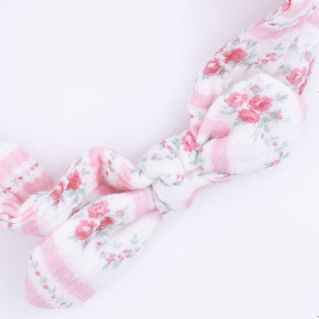 Knot Headband (Winding Roses Stripe)