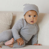 Baby Bear Beanie (Heathered Dusty Blue)