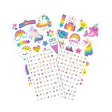 Tattoo-Palooza Tattoos & Nail Stickers (Unicorns & Rainbow)