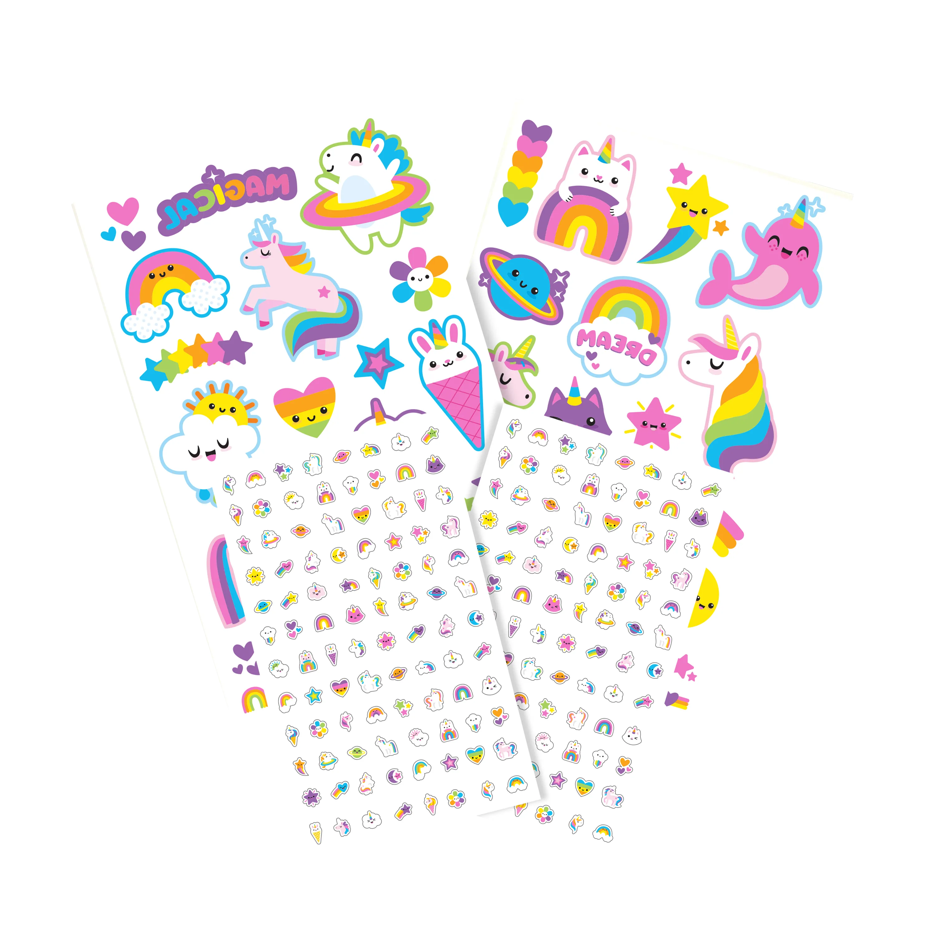 Tattoo-Palooza Tattoos & Nail Stickers (Unicorns & Rainbow)
