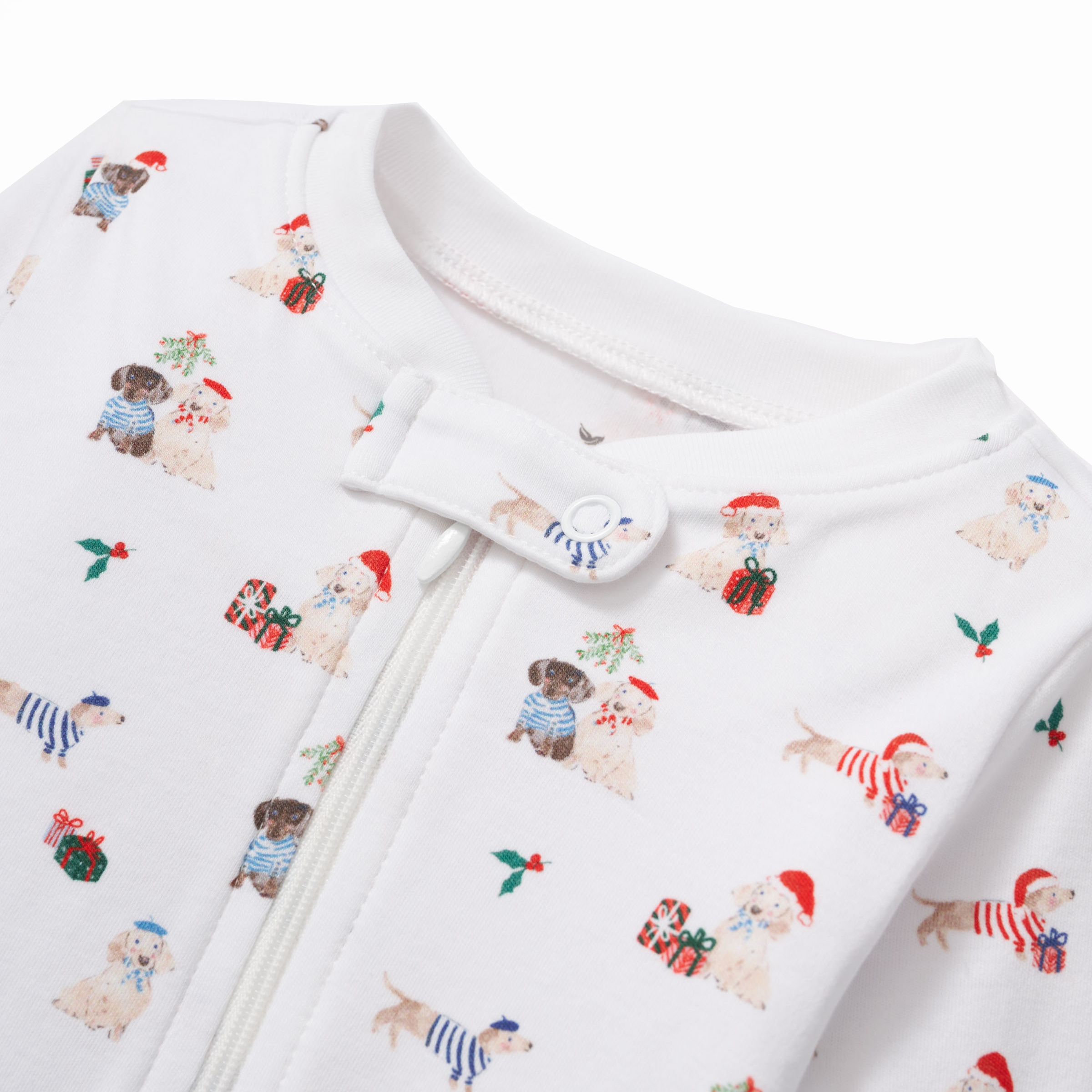 Infant Footie Romper (Woof de Noël)