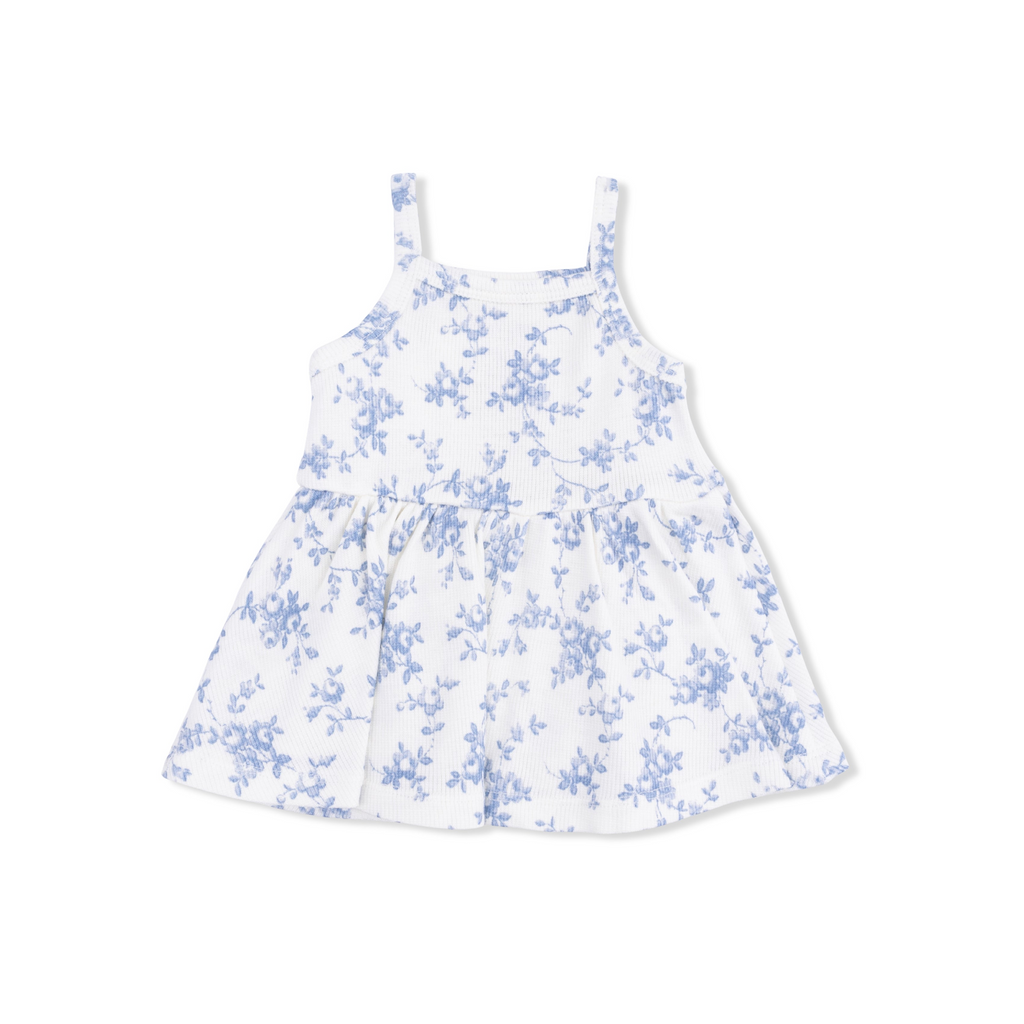 Peplum Tank and Bike Short (Baby Blue Vines Floral)