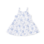 Peplum Tank and Bike Short (Baby Blue Vines Floral)