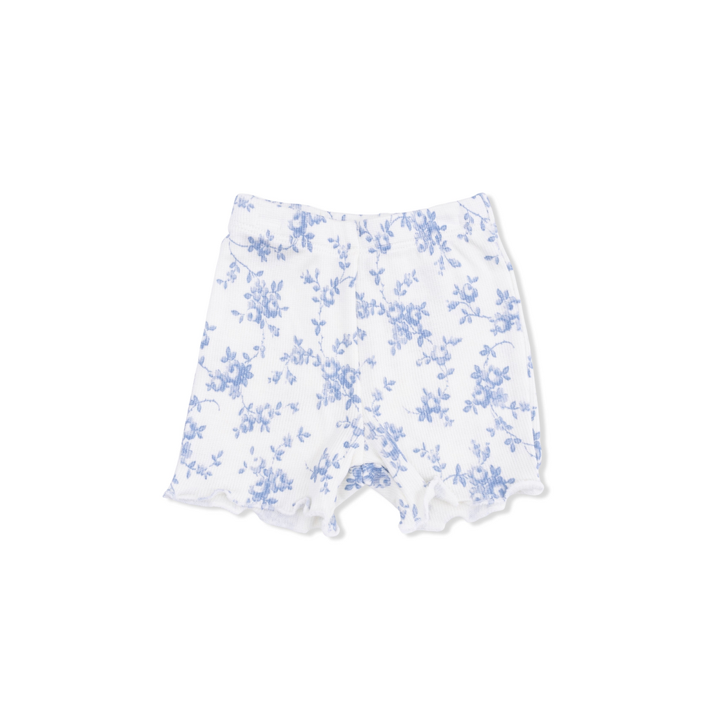 Peplum Tank and Bike Short (Baby Blue Vines Floral)