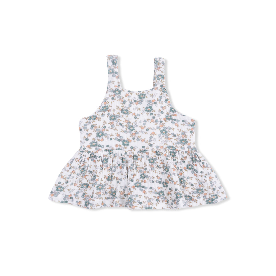 Peplum Tank with Smocked Waist Pant (Camille Floral)