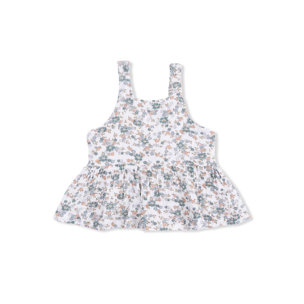 Peplum Tank with Smocked Waist Pant (Camille Floral)