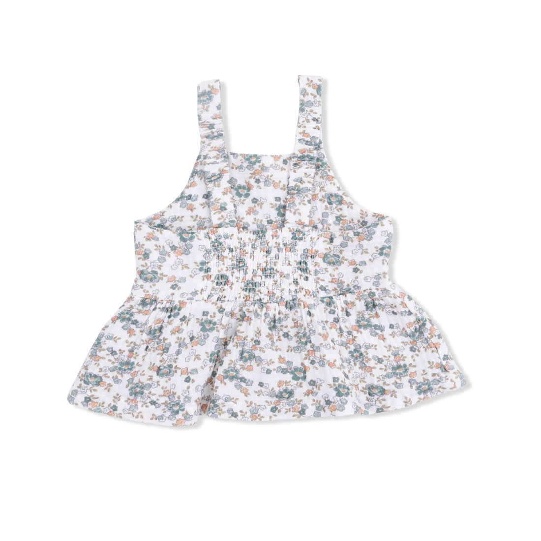 Peplum Tank with Smocked Waist Pant (Camille Floral)