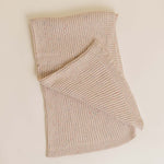 Knit Ribbed Organic Blanket (Hazelnut Sprinkle)