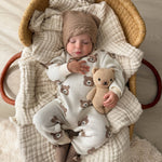 Little Bear Jacquard Jumpsuit (Cream)