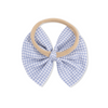 Bow on Headband (Micro Gingham Blue Blizzard)
