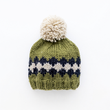 Geo Knit Beanie (Mossy Green)