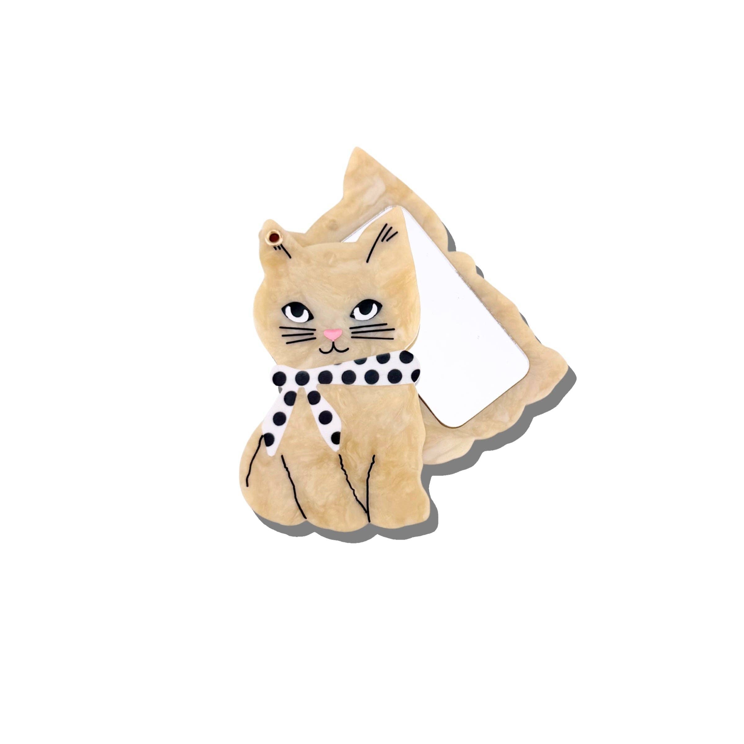 Compact Mirror (Scarf Kitten)