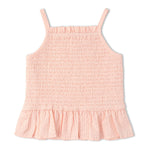 Organic Smocked Top And Bloomer Set (Blush)