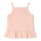 Organic Smocked Top And Bloomer Set (Blush)