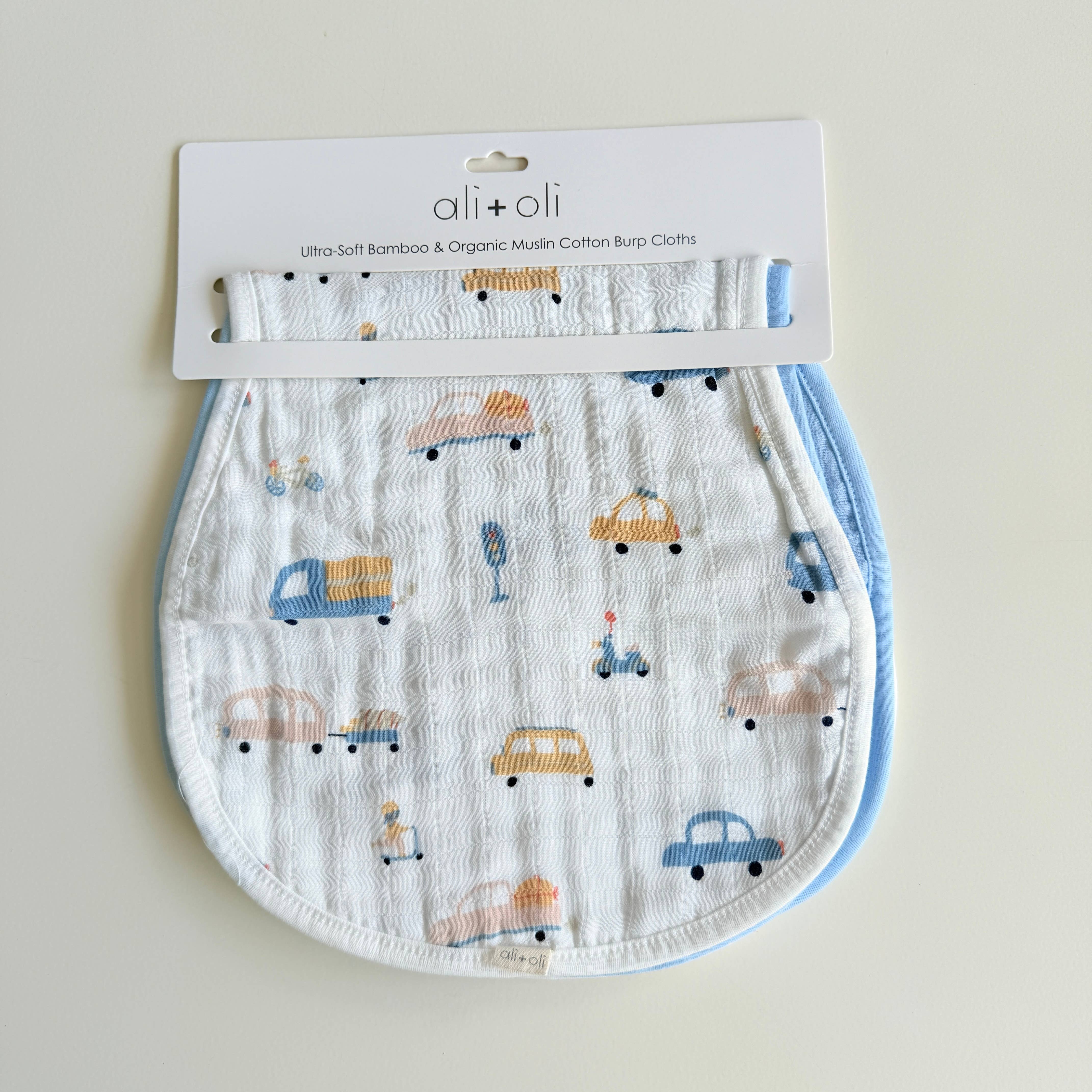 2-Pack Burp Cloth Set (Autos/Blue)
