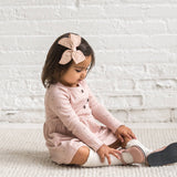 Bryn Brushed Back Pointelle Henley Dress (Haran Floral)