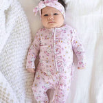 Ruffle Zipper Footie (Silly Goose)