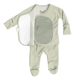 Footie & Wrap Top Baby Set (Mint Twist)