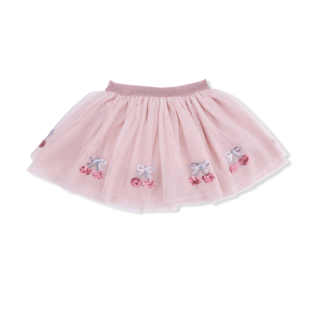 Tutu Skirt with Bike Shorts (Sweet Bow Cherries)