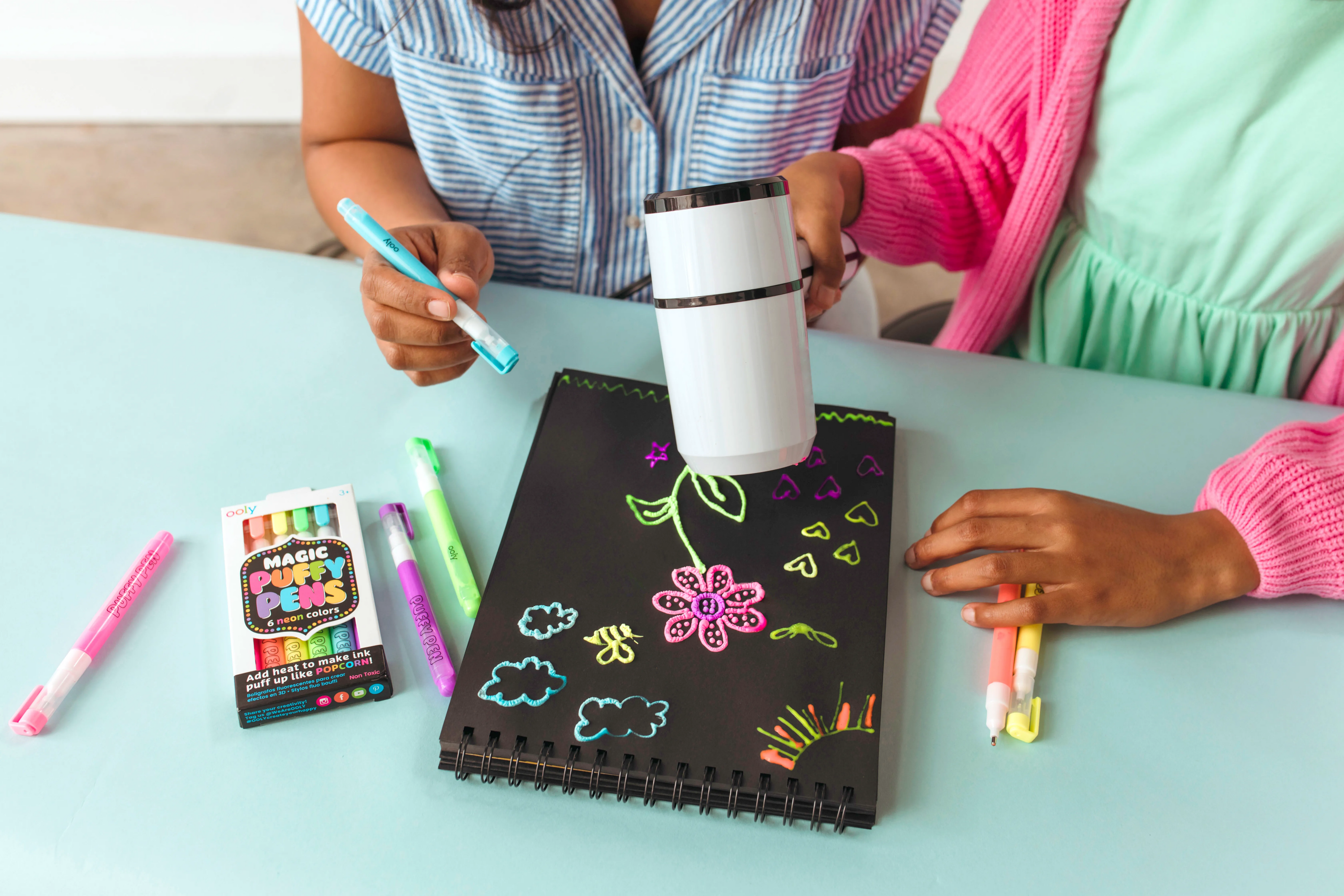 Magic Puffy Neon Pens (Set of 6)