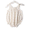 Organic Tie Shoulder Bubble Romper (Spring Weave)
