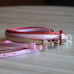 Girls Ultra Skinny Glitter Belt (Pale Pink)