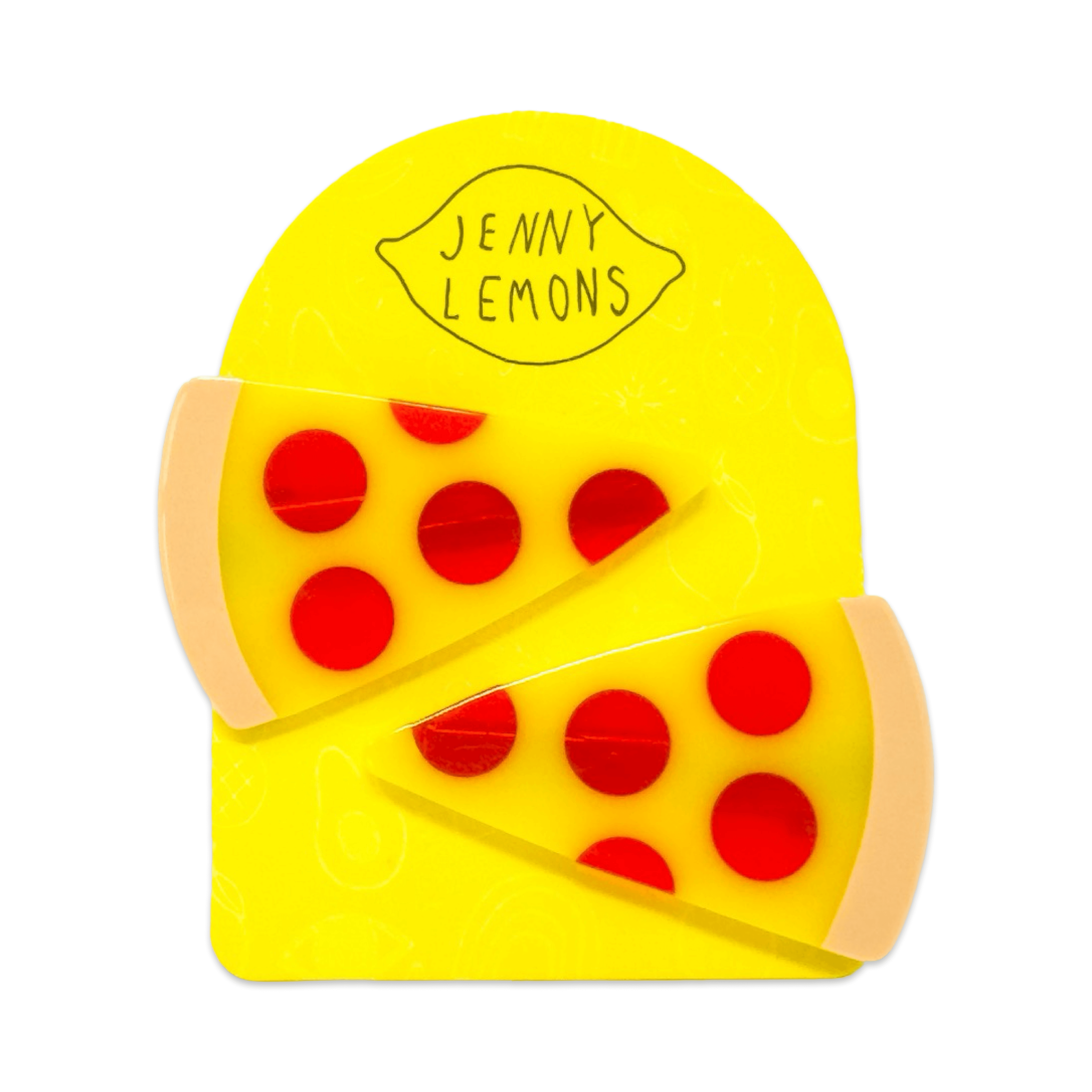 Alligator Hair Clip Set (Pizza)