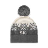 Ski Day Knit Beanie Hat (Charcoal)
