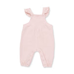 Ruffle V-Overalls (Solid Veiled Pink)