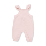 Ruffle V-Overalls (Solid Veiled Pink)