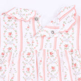 Long Sleeve Petal Collar Dress and Bloomer (Marnie Rosebud Stripe)