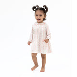 Long Sleeve Petal Collar Dress and Bloomer (Marnie Rosebud Stripe)
