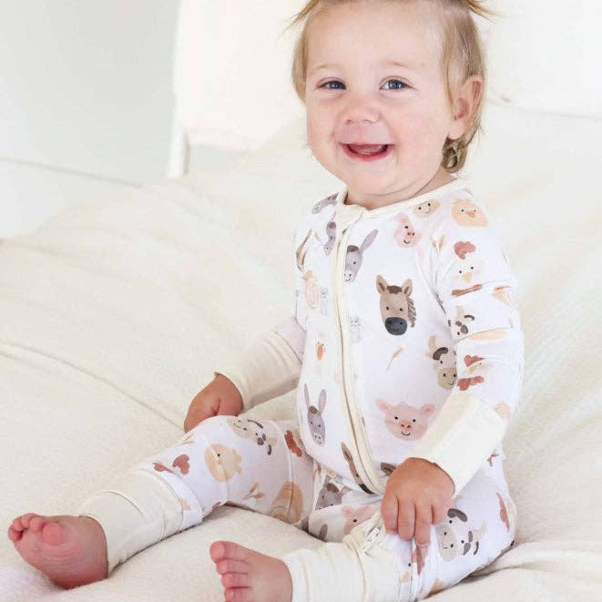 Convertible Zip Romper (Barnyard Buddies)