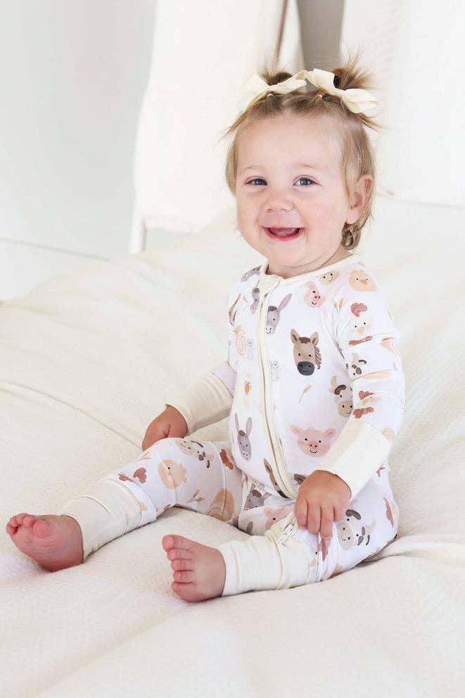 Convertible Zip Romper (Barnyard Buddies)