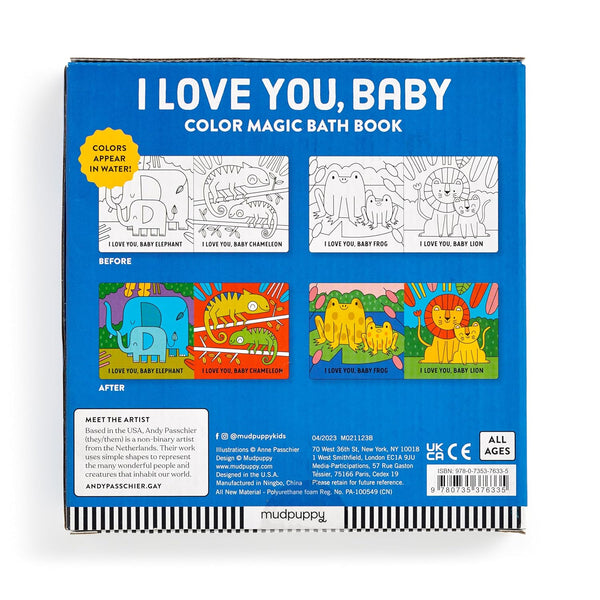 I Love You, Baby – Waterproof Color Changing Magic Bath Book