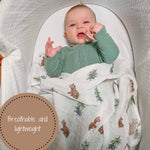 Muslin Swaddle Blanket (Baby Bear)