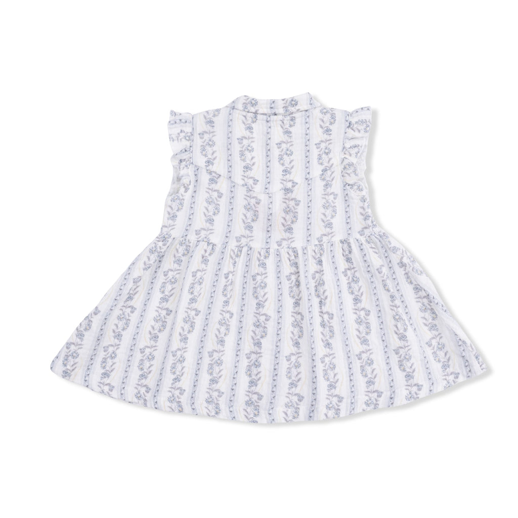 Western Pearl Snap Dress & Bloomer (Kimberly Floral Stripe)