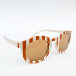 Cream & Tan Stripe Toddler Sunglasses