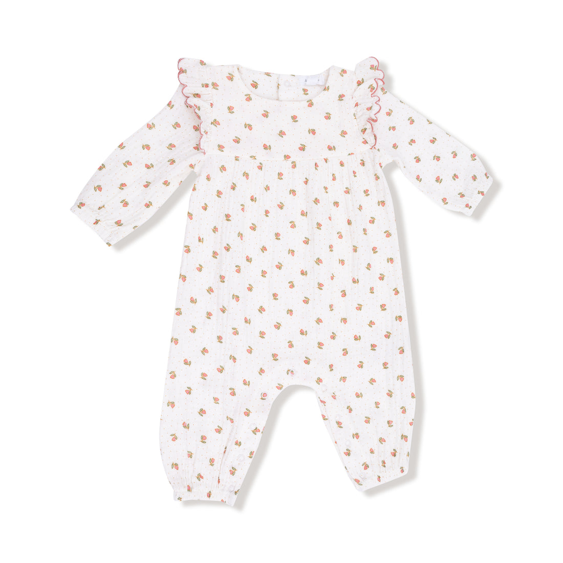 Longsleeve Petal Ruffle Romper (Petite Pointe Fleur)