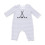 Long Sleeve Snap Shoulder Romper (Hockey)