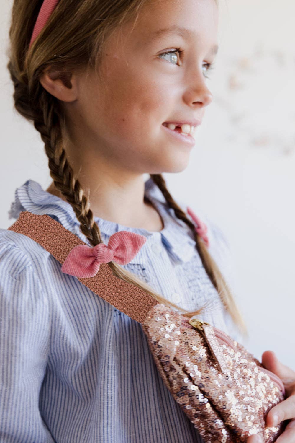 Pink Sequin Waist Bag
