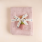Teether Crochet Rattle Toy (Strawberry Pink)